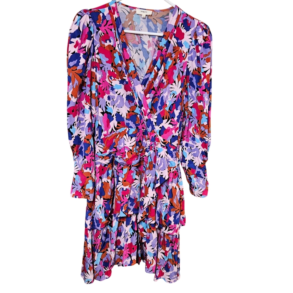 SUNCOO Paris Robe Cedia Floral Dress Long Sleeve Women's Size S‎ T1